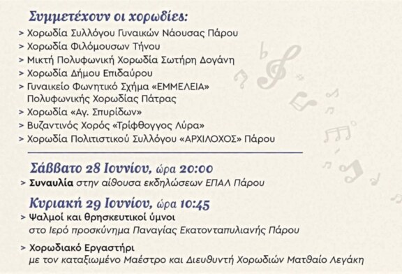 1ο Διεθνές Χορωδιακό Φεστιβάλ Πάρου